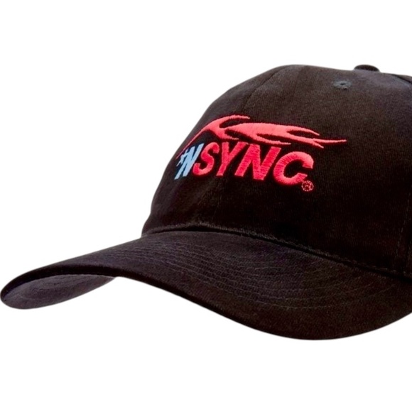 NWOT NSYNC baseball hat.  Adjustable size.  Black and red. - Picture 2 of 3